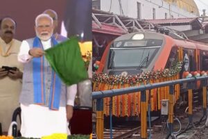 प्रधानमंत्री नरेंद्र मोदी ने पाटलिपुत्र-गोरखपुर वंदे भारत एक्सप्रेस को हरी झंडी दिखा कर रवाना किया गया
