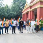 घरों पर तिरंगा लहराएं अभियान, के प्रति जागरूकता के लिए, निकाली गई तिरंगा यात्रा